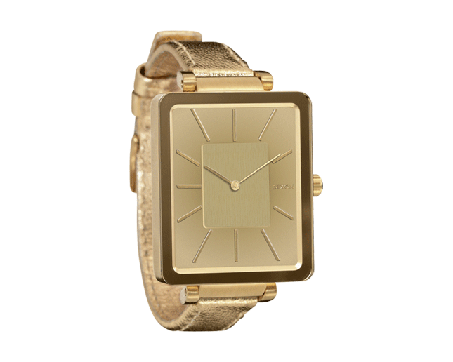 Nixon gold square watch best sale