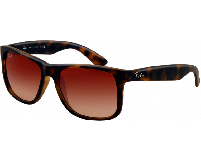 ray ban justin rubber brown