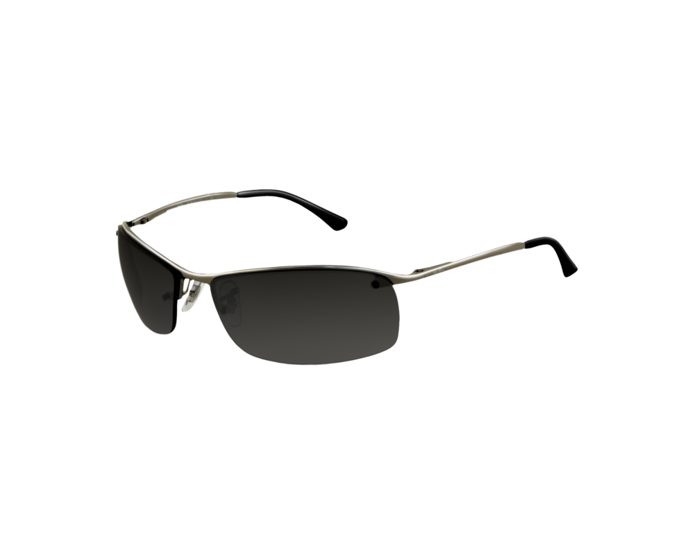 Ray Ban Top Bar Square Gunmetal Polar Grey Mirror Silver Gradient Rb3183 004 82 Sunglasses