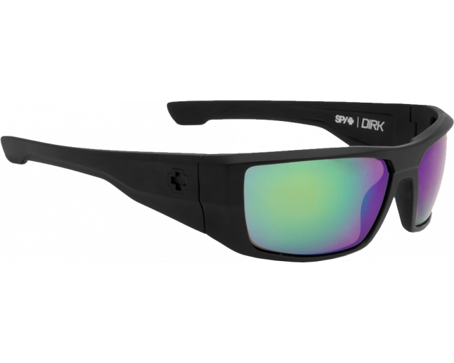 Spy Dirk Matte Black Happy Bronze Polar With Green Spectra 672052374861 Sunglasses IceOptic