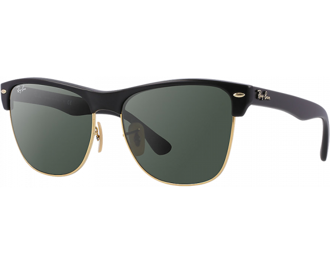 Ray-Ban Clubmaster Oversized Demi Shiny Black/Arista Crystal Green - RB4175  877 - Sunglasses - IceOptic