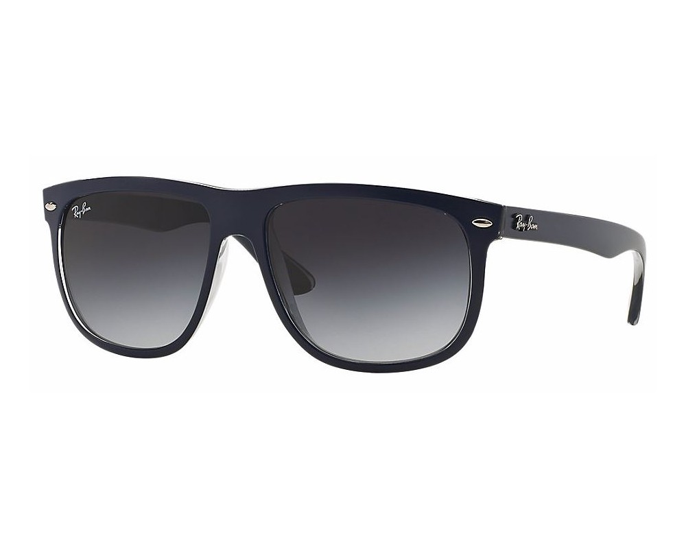 Ray Ban Hightstreet Top Mat Blue On Grey Transparent Grey Gradient Dark Grey Rb4147 6132 8g Ice Sunglasses Iceoptic