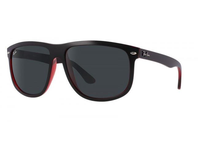 ray ban black red