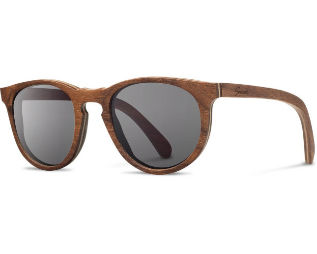 Shwood Originals Belmont Walnut-Grey - WOBWG - Sunglasses - IceOptic