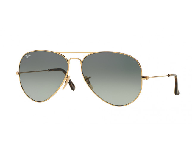 ray ban rb3025 aviator sunglasses gold frame crystal light green