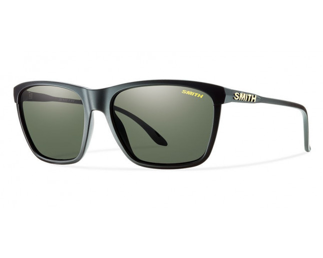Smith Delano Matte black Polarized gray green 216797 DL5 58IN ICE Sunglasses IceOptic