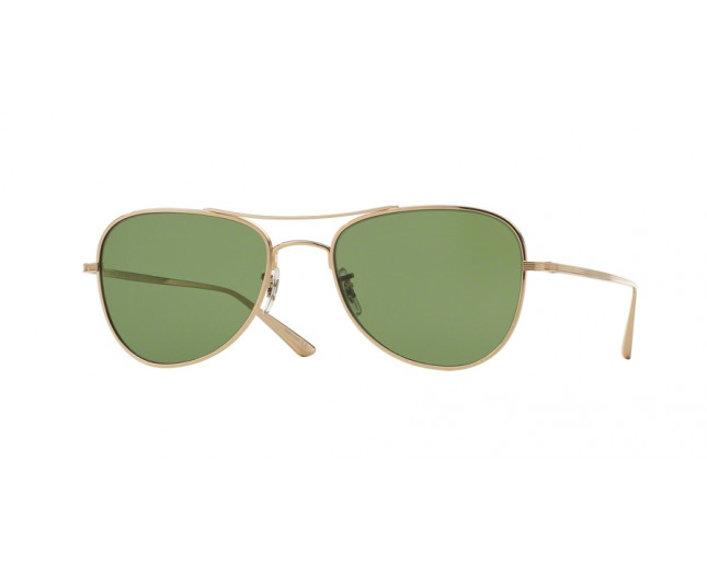 Oliver Peoples Executive Suite Gold Crystal Green - OV1198ST 5035/52 ICE -  Sunglasses - IceOptic