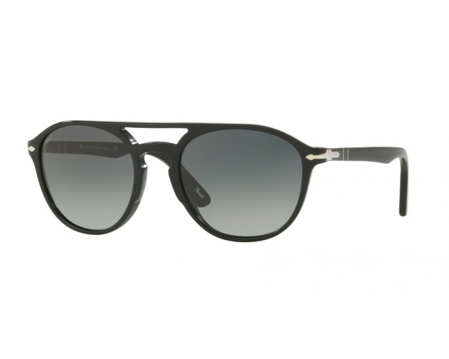 Persol 3170S Black Light Grey Gradient Dark Grey 0PO3170S 9014 71 ICE Sunglasses IceOptic