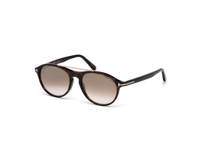 Tom Ford Cameron 2.0 Dark Tortoise Brown Mirror TF0556 52G Sunglasses IceOptic