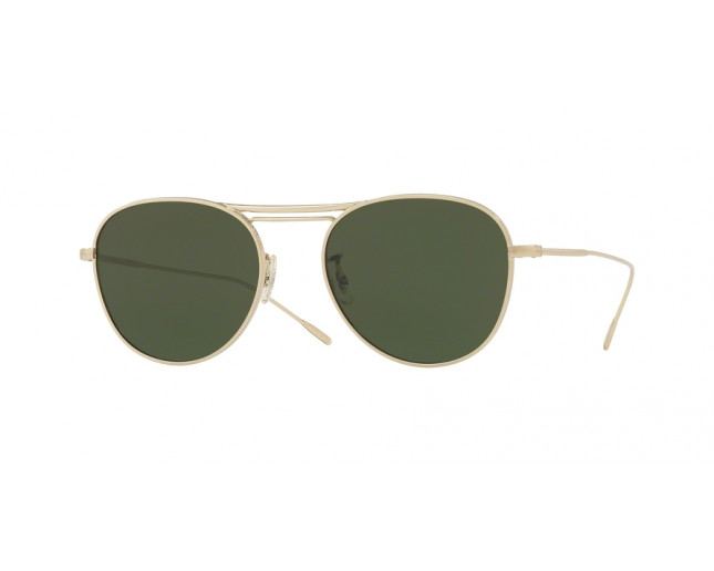 Oliver Peoples Cade Brushed Soft Gold Green - OV1226S 523671 o - Sunglasses  - IceOptic