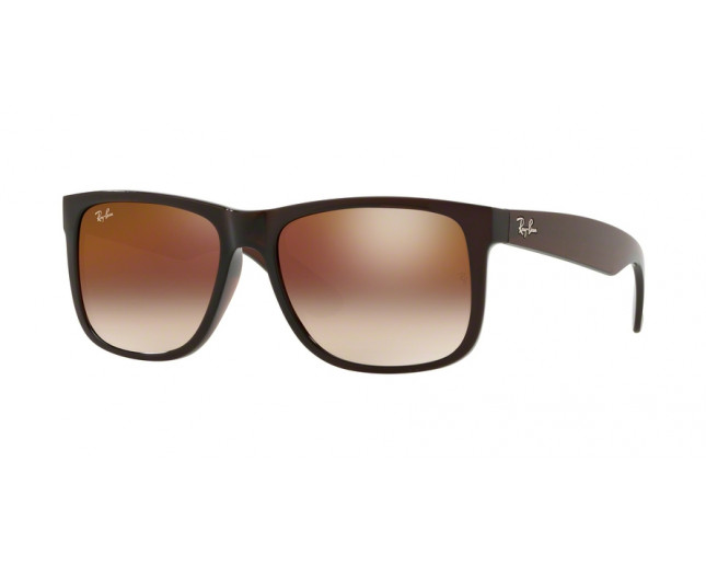 Ray-Ban Justin Brown Brown Gradient Mirror Red - RB4165 714/S0 - Lunettes  de soleil - IceOptic