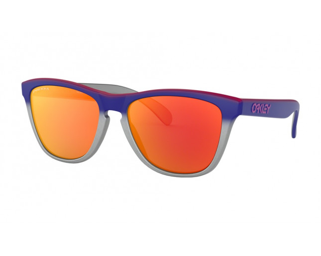Oakley Frogskins Splatterfade Collection Pink/Blue Silver-Prizm torch - ICE - Sunglasses - IceOptic