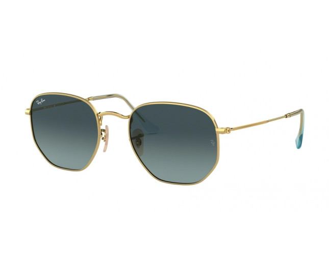 ray ban hexagonal gold grey