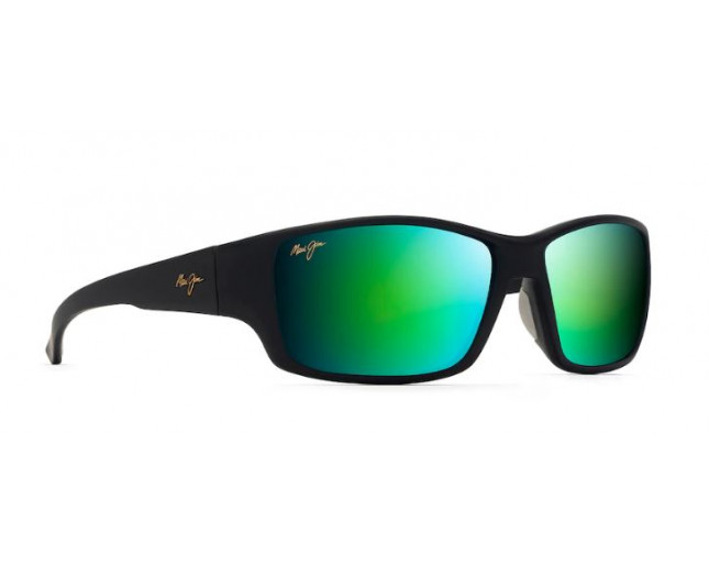 Maui Jim Local Kine Black Green Mirror Maui Green Polarized GM810 27M Sunglasses IceOptic