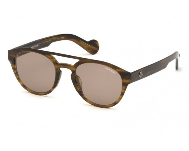 Moncler ML0075 Shiny Tortoise Grey Lenses - ML0075 52N - Sunglasses ...