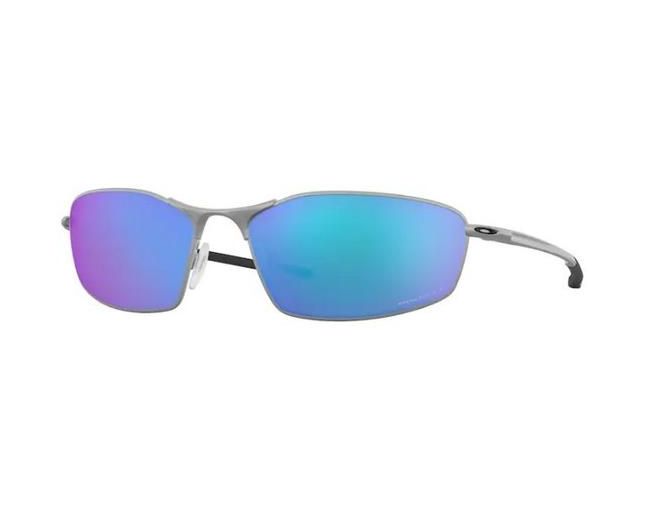 Oakley Whisker Satin Chrome-Prizm Sapphire Polarized - OO4141-04 -  Sunglasses - IceOptic