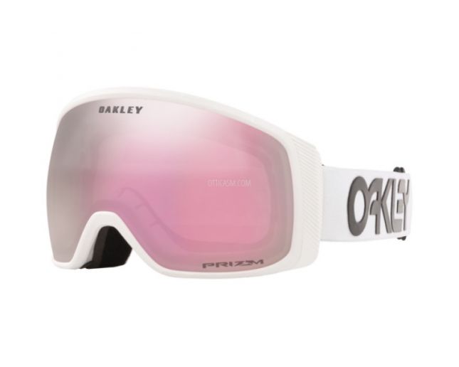 koks lol Athletic Oakley Flight Tracker XM Factory Pilot White-Prizm Snow HI Pink - OO7105-14  - Ski Goggles - IceOptic