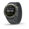 Garmin Enduro Acier inoxydable avec bracelet UltraFit en nylon gris 