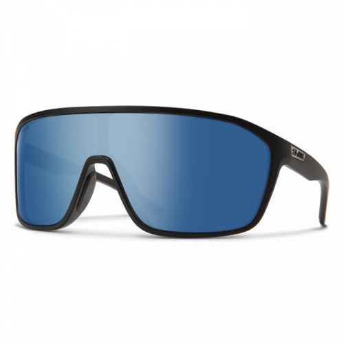 Smith Boomtown Matt Black ChromaPop Blue Mirror Polarized