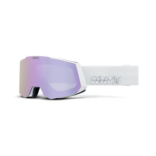 100% SNOWCRAFT Essential White 2 écrans Hiper Lavender ML Mirror Lens &  Turquoise ML Mirror - 100Percent Goggles