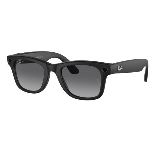 Ray Ban Meta Wayfarer Matte Black Polar Gradient Graphite