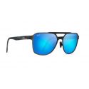 Maui Jim 2nd Reef Brushed Dark Gunmetal - Blue Hawaii Polarized Lenses