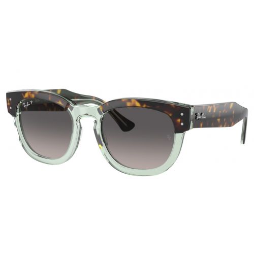 Ray-Ban Mega Hawkeye RB0298S Havana On Transparent Green - Clear Gradient Polar