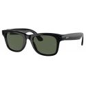 Ray-Ban Meta Wayfarer Shiny Rebel Black Amber Lens