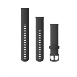 Garmin Bracelet Quick Release Black with Slate Hardware - 18mm