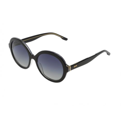 Komono Misty Black Clear White Gold - Grey Polarized Lenses 