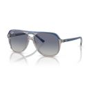 Ray-Ban Junior Bill Top Dark Blue/Brown/Light Grey - Grey Gradient Blue Cat.2