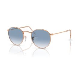 Ray-Ban Round Metal Rose Gold - Clear Gradient Blue