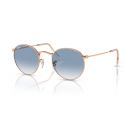 Ray-Ban Round Metal Rose Gold Blue