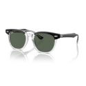 Ray-Ban Junior RJ9098S Black On Transparent - Dark Green Cat.3