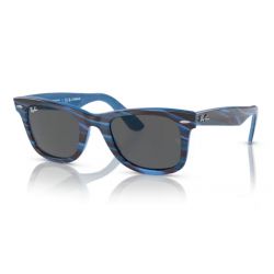 Ray-Ban Original Wayfarer Grey on Transparent - Blue Lenses 