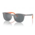 Ray-Ban Junior RJ9079S Gray On Rubber Orange - Grey Mirror Black Cat.3