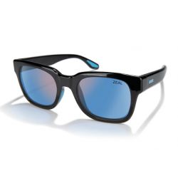 Zeal Optics Kenosha Black Gloss - Horizon Blue Polarized Lenses