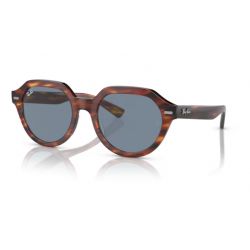 Ray-Ban Gina RB4399 Striped Havana Blue Lens