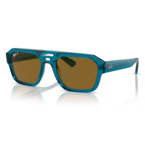 Ray Ban Corrigan RB4397 Transparent Light Blue Dark Brown Polar Lens