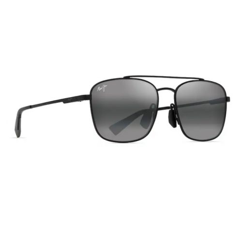 Maui Jim Piwai Asian Fit Matte Black/Grey - Neutral Grey Lenses