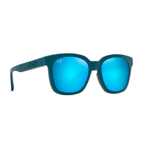 Maui Jim Honua Asian Fit Matte Petrol Blue - Blue Hawaii Lenses