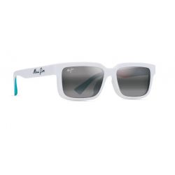 Maui Jim Hiapo Asian Fit Matte White - Neutral Grey Lenses