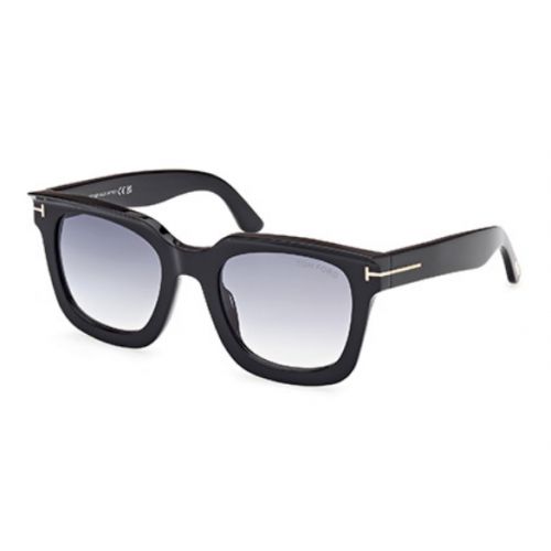 Tom Ford Leigh-02 Shiny Black - Grey Lenses