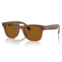 Ray-Ban Meta Wayfarer Large Shiny Caramel Polar Brown Lens