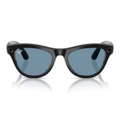 Ray-Ban Meta Shiny Black - Transitions Cerulean Blue 0-2