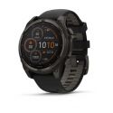 Garmin Fénix 8 47mm SOLAR Sapphire solar Titane Carbon Gray DLC bracelet noir