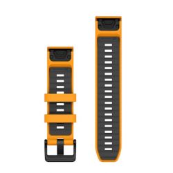 Garmin Bracelet Fénix QuickFit Silicone Spark Orange/Graphite - 22mm