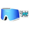 Pit Viper Ski Goggle French Fry Single Wide THE MIAMI NIGHT 2 Blue Revo Cat.3