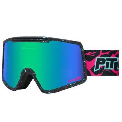 Pit Viper Ski Goggle French Fry Single Wide THE MIDNIGHT Green Revo Cat.3