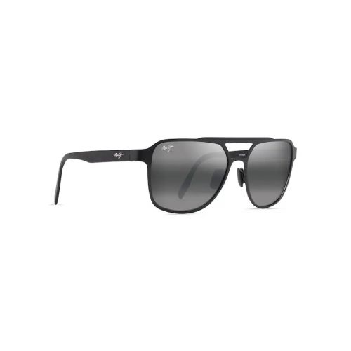 Maui Jim 2nd Reef Satin Black - Neutral Grey Polarized Lenses